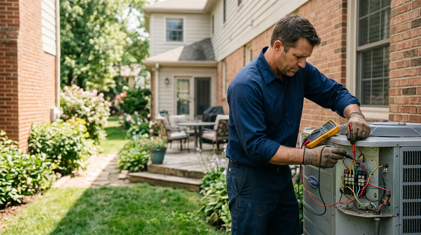 HVAC technician working near North Kingsville, OH